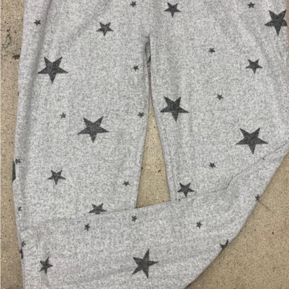 Gray Star Print Joggers